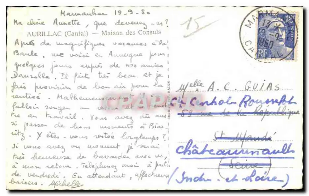 Maison des Consuls — Aurillac (Cantal) — Cim - Verso