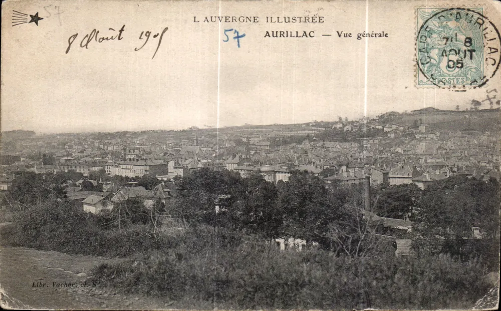 Aurillac — Allgemeiner Blick — L'Auvergne Illustrée, Libr. Vacher, n°54 - Vorderseite
