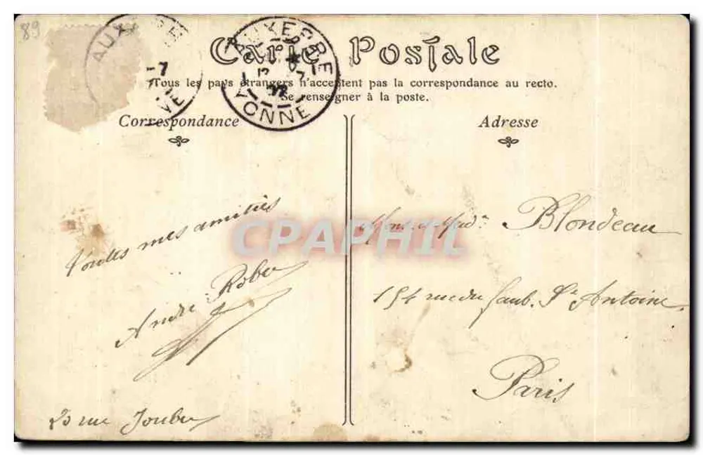 Auxerre — L'Horloge — Toular, Éditeur - Verso