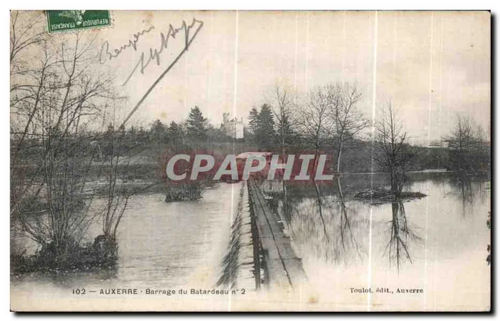 Auxerre — Barrage du Batardeau n° 2 — Toulot, édit., Auxerre - Frente