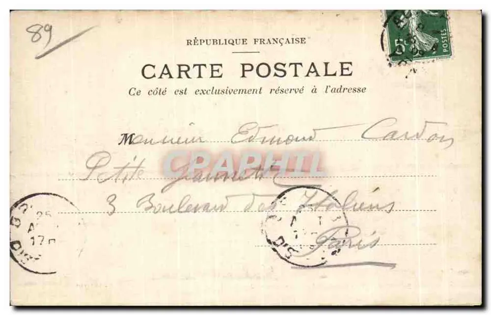 Auxerre — Barrage du Batardeau n° 2 — Toulot, édit., Auxerre - Verso