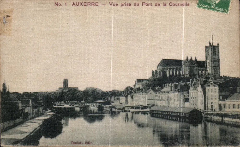 Auxerre — Vue prise du Pont de la Cournelle — Toulot, Edit. - Vorderseite