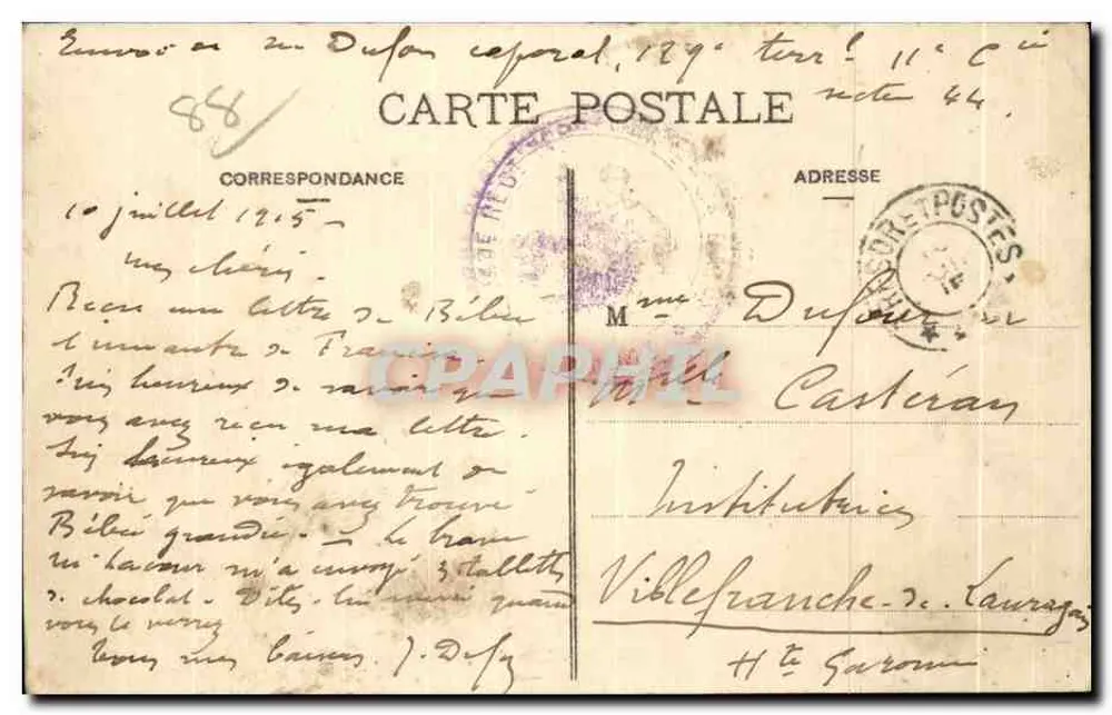 Die Vosges — Ausflüge von Senones — Loge der Vier-Bänke - Rückseite
