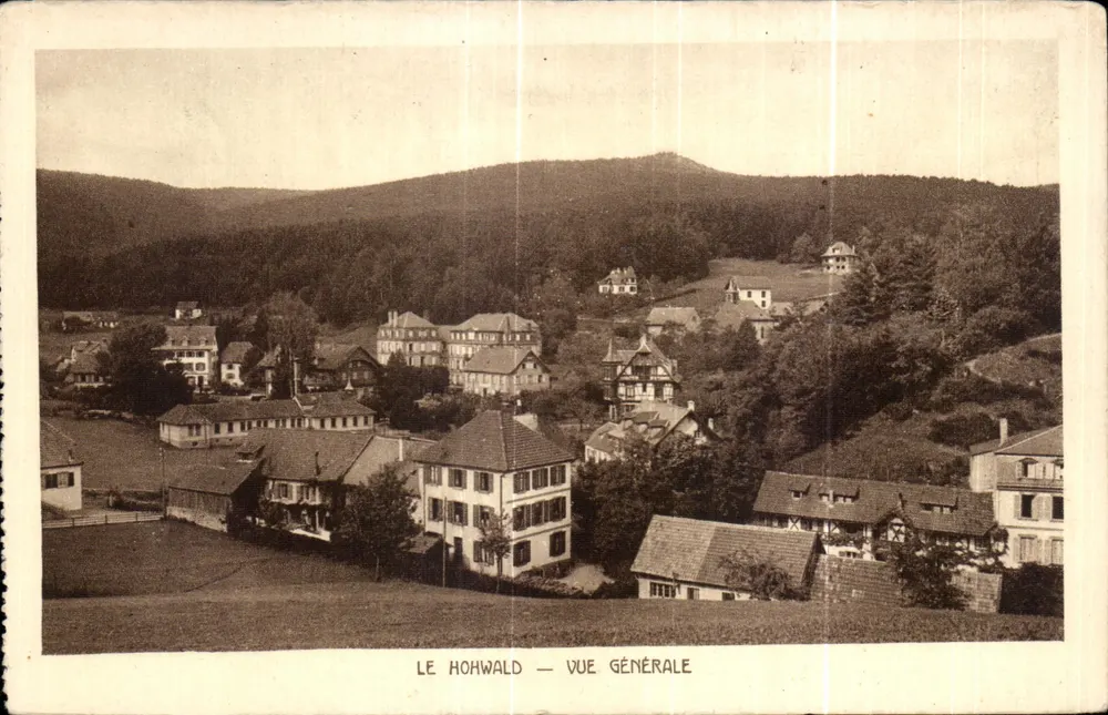Le Hohwald — Vue générale — Éditeur : Cie Imp. Dornach H-Rhin, n° 1457 - Frente