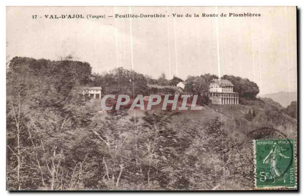 Val-d'Ajol (Vosges) — Peuillée-Dorothée — Ansicht der Straße nach Plombières - Vorderseite