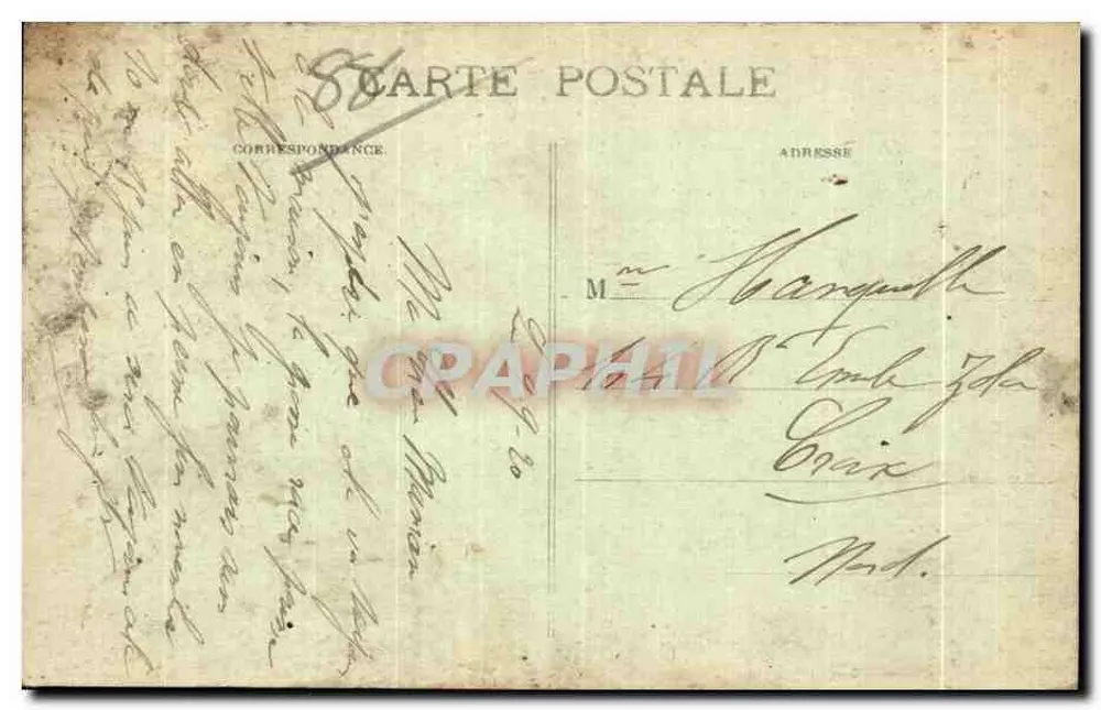 Gipfel des Ballon d'Alsace und Grenzstein — Vosges Illustrées, Serie B-1557 — Fot. Paul Testart, Éd. R. F. de l'Est - Rückseite