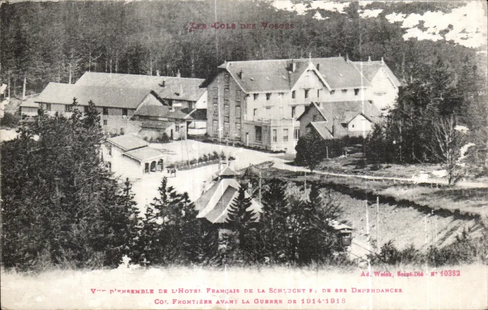 Die Pässe der Vosgien — Überblick über das französische Hotel in Schlucht und seine Anlagen — Ad. Weick, Saint-Dié - n° 40382 - Vorderseite