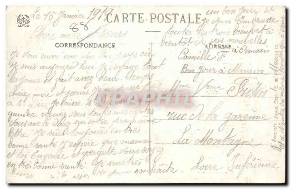 Die Pässe der Vosgien — Überblick über das französische Hotel in Schlucht und seine Anlagen — Ad. Weick, Saint-Dié - n° 40382 - Rückseite