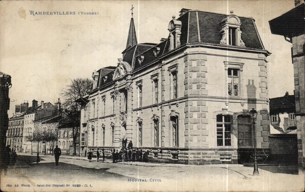 Rambervillers (Vosges) — Zivilitätskrankenhaus — imp. Ad. Weick, Saint-Dié, Nr. 5929 - Vorderseite