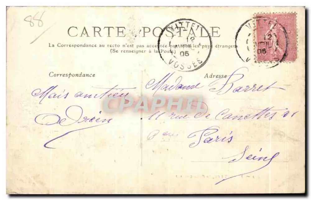 Vosges — VITTEL, o Grand-Hôtel — MT LÉE - Verso
