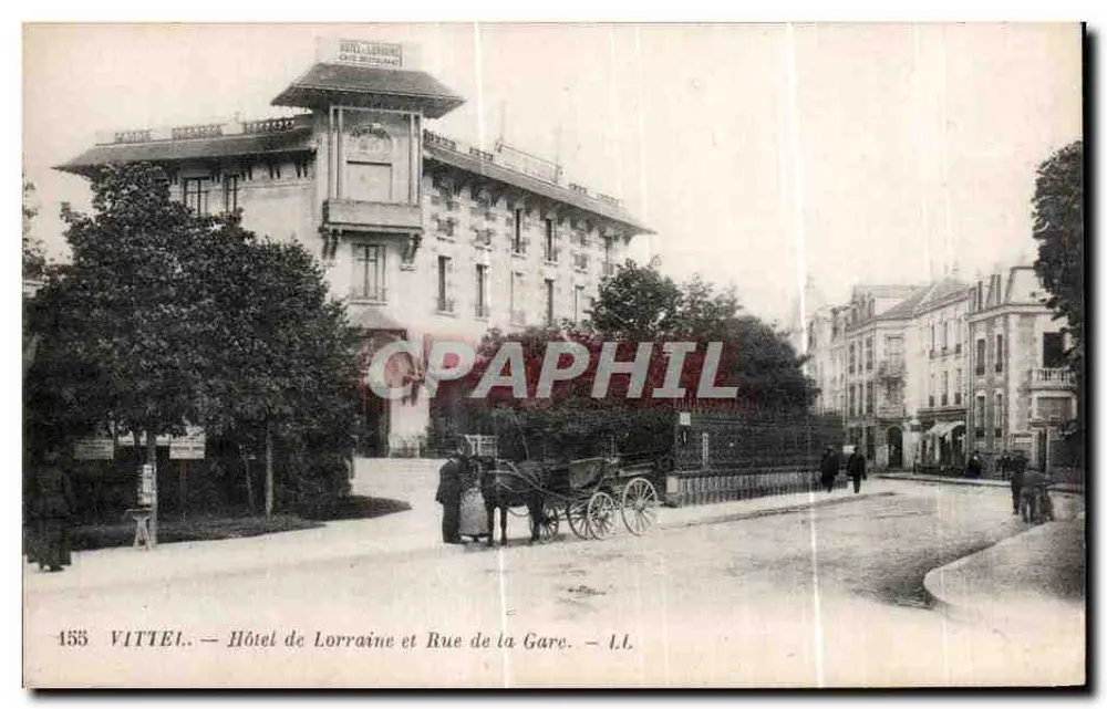 VITTEIL — Hotel de Lorraine und Rue de la Gare — L.L. - Vorderseite