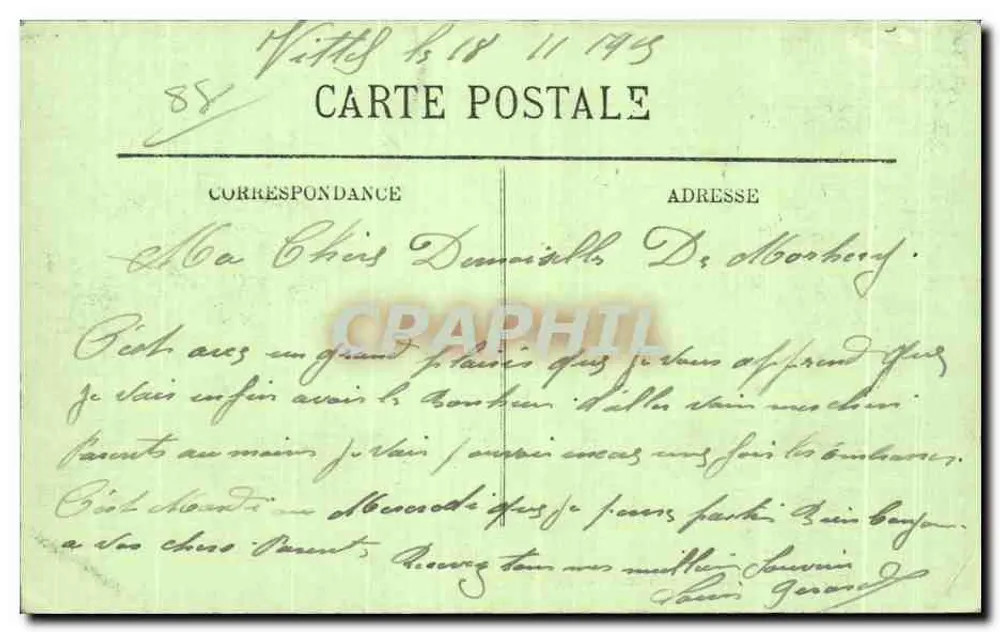VITTEL — Hotel Continental — LL - Verso