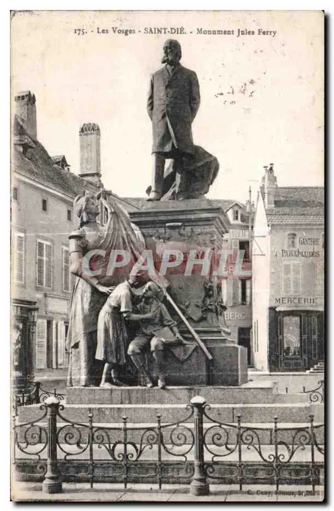 Saint-Dié - Monumento a Jules Ferry — C. Cuny, editor, n° 175 - Frente
