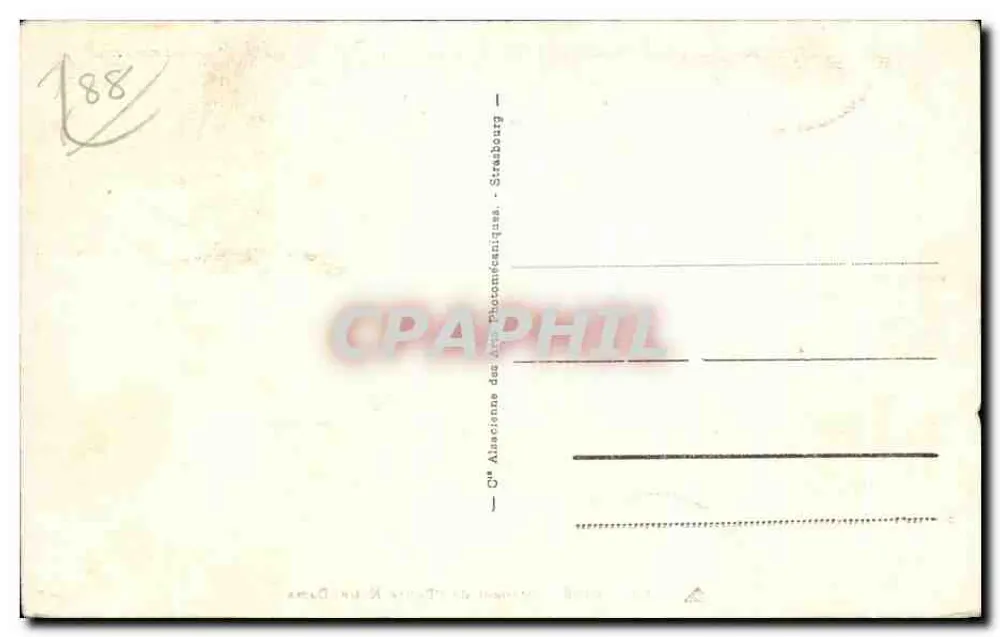 St-Dié - Innenansicht der Kirche Notre-Dame — Verlag ARA, n° 129 - Rückseite