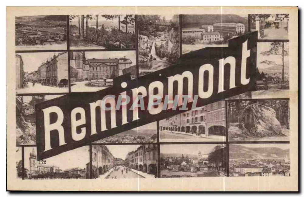 Remiremont — vista panorâmica — Gie des Arts Piézomécaniques, Paris, n° 152 - Frente