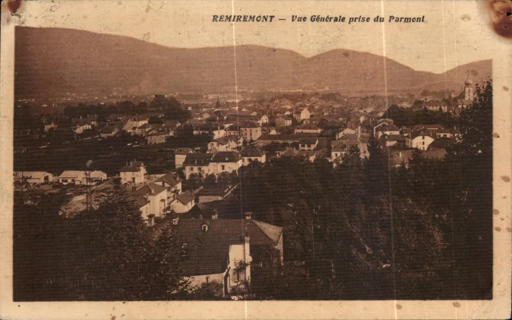 Remiremont — Vue Générale prise du Parmonl — éditeur impr. sur la carte - Vorderseite