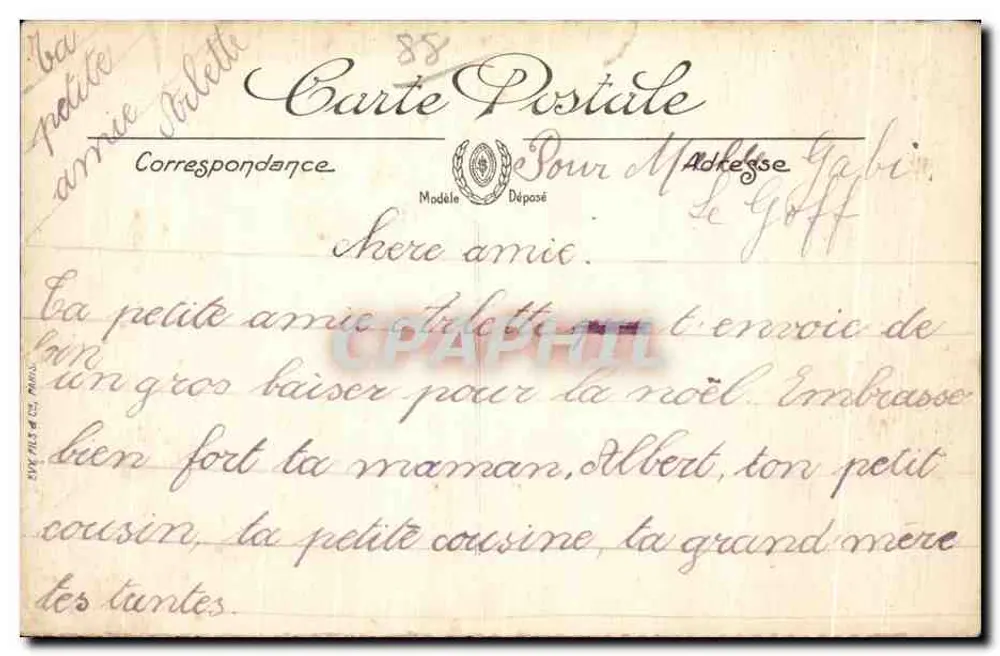 Remiremont — Caserne Marion — LL. n°39 - Verso