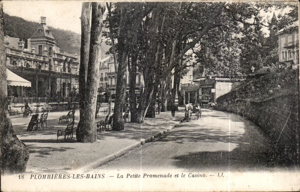 Plombières-les-Bains — La Petite Promenade und das Casino — L.L. n° 48 - Vorderseite