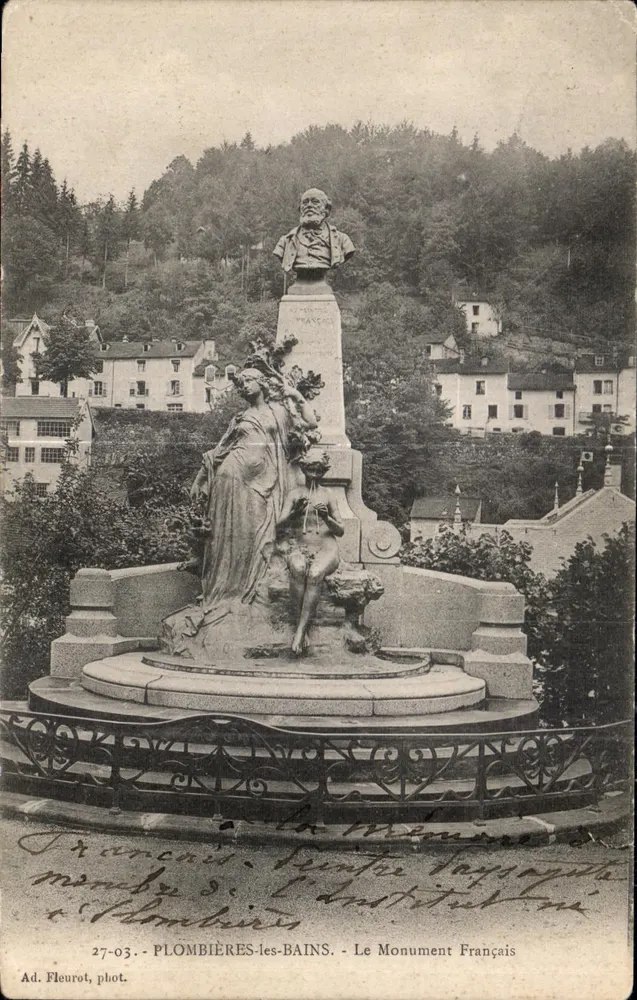 Plombières-les-Bains — O Monumento Francês — Ad. Fleurot, fot. n°27-03 - Frente