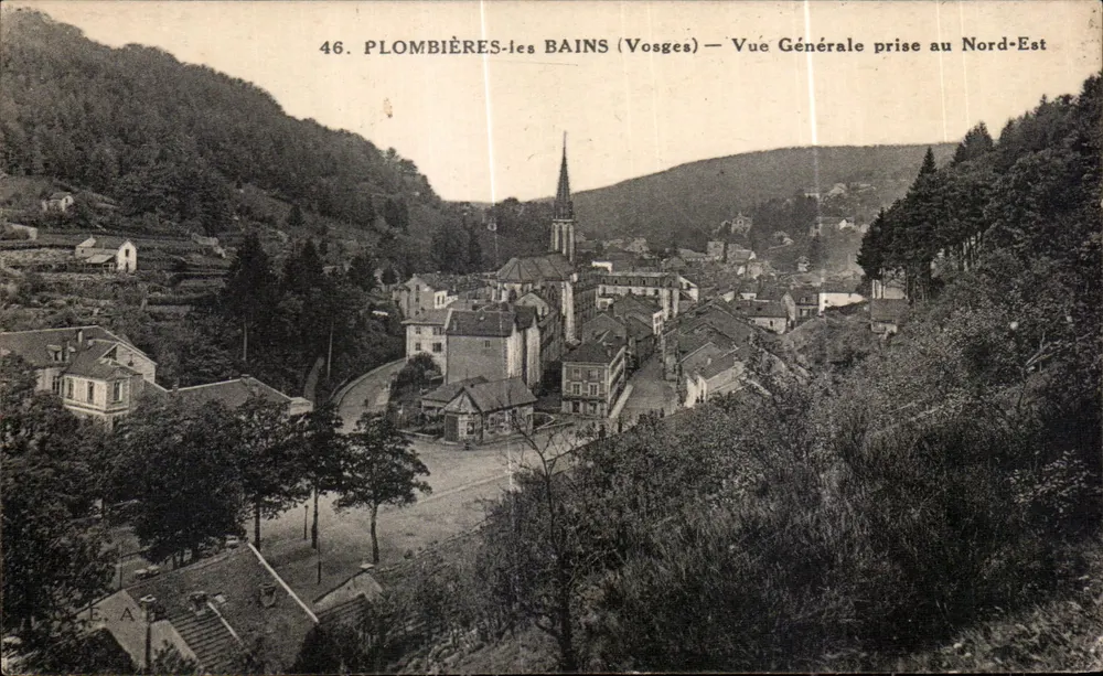 Plombières-les-Bains (Vosges) — Allgemeiner Blick aus dem Nordosten — Verleger E.A.P. - Vorderseite