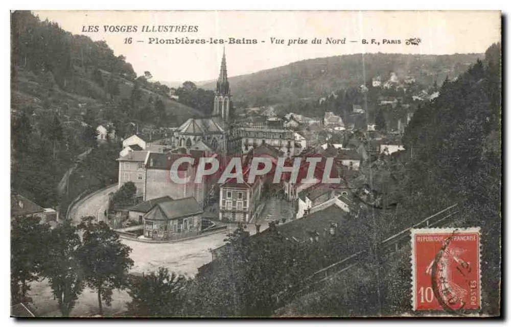 Plombières-les-Bains — Ansicht von Norden — B. F., Paris - Vorderseite