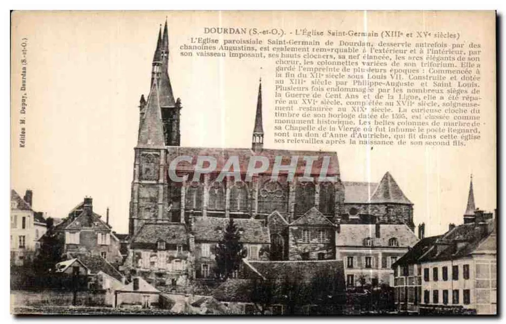 Dourdan (S.-et-O.) - Kirche Saint-Germain (13. und 15. Jahrhundert) — Verlag M. Depuy, Dourdan - Vorderseite