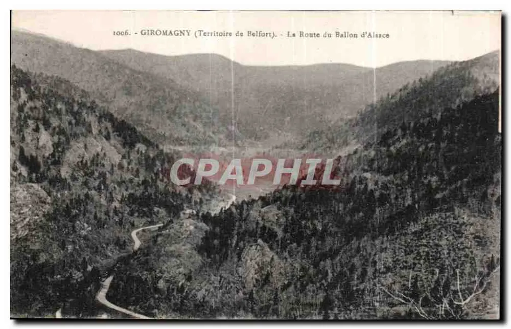 Giromagny (Territoire de Belfort) — Die Straße zum Ballon d'Alsace — Imp. Réunies de Nancy - Vorderseite
