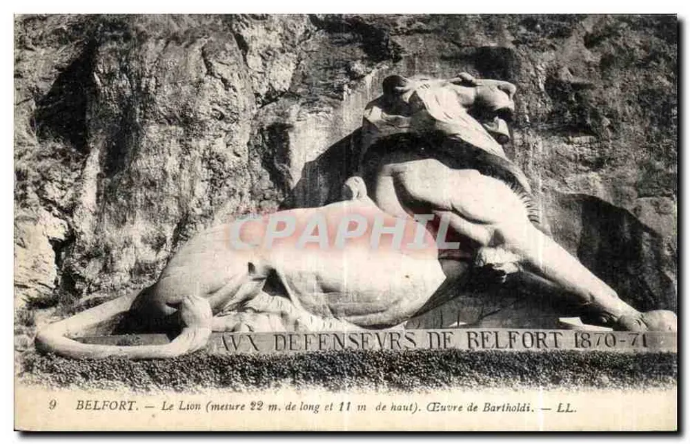 Belfort — O Leão — obra de Bartholdi — LL - Frente