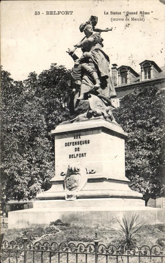 Belfort — Statue 'Quand Même' (Werk von Mercié) — Belfort - Vorderseite