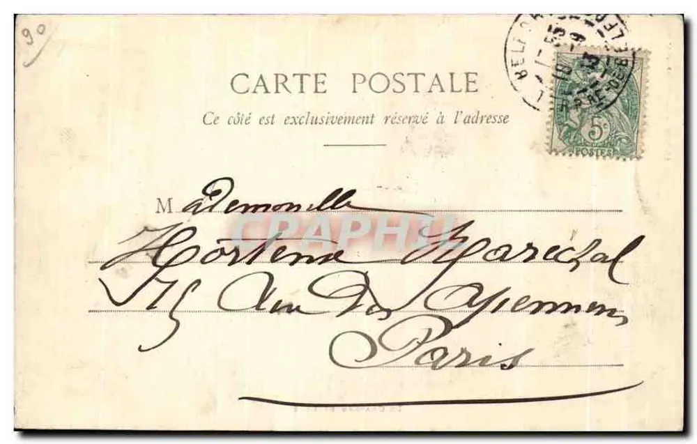 Belfort — O Castelo e o Leão — A.I. Weick, N° 4787 - Verso