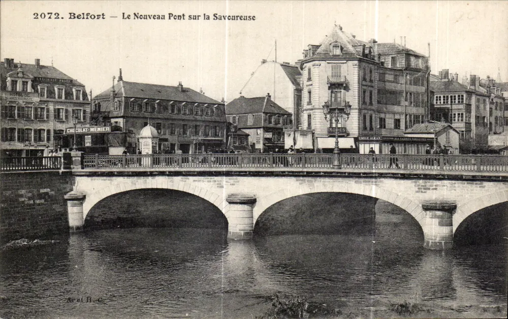 Belfort — Der Neue Brücke über die Savoureuse — Avril H. C. - Vorderseite