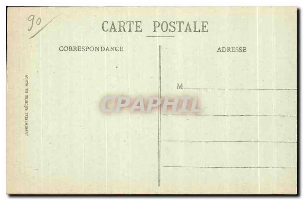 Belfort - La Miotte — monumento comemorativo do último tiro de canhão da guerra de 1870-71 — editora impr. R. Bérenger, Nancy - Verso