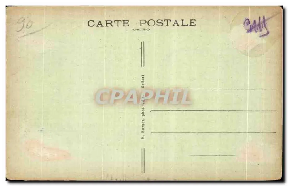 Belfort (Território) — O Castelo — E. Karrer, n°183 - Verso