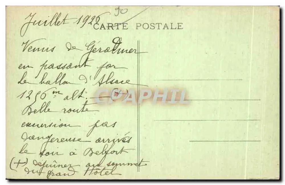 Belfort — Denkmal für die Toten — Edition E. Mayer, 19, Faubourg de France, Belfort - Rückseite