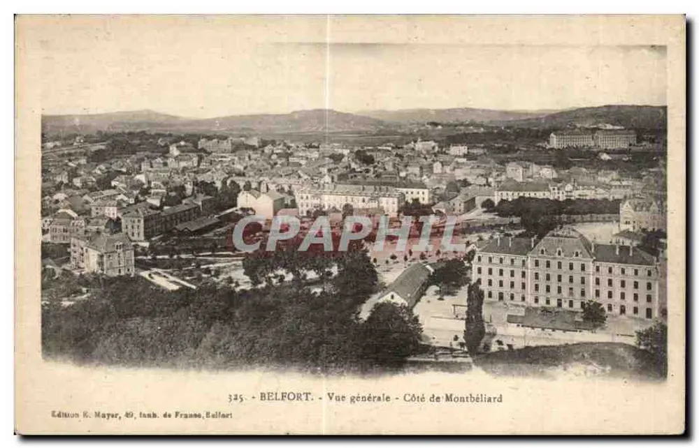 Belfort — Allgemeiner Blick — Seite von Montbéliard - Vorderseite