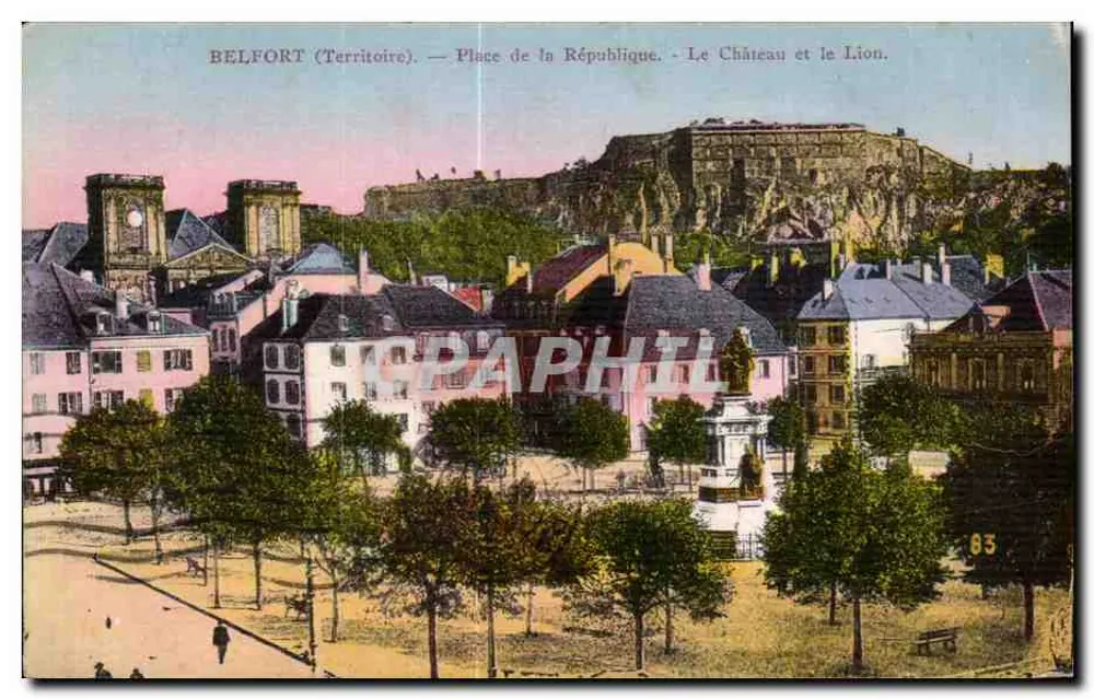 Belfort (Territoire) — Place de la République — Le Château et le Lion - Vorderseite