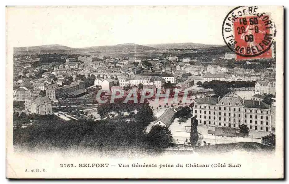 Belfort — Allgemeiner Blick vom Schloss (Südseite) — A. et H. C., Nr. 2152 - Vorderseite