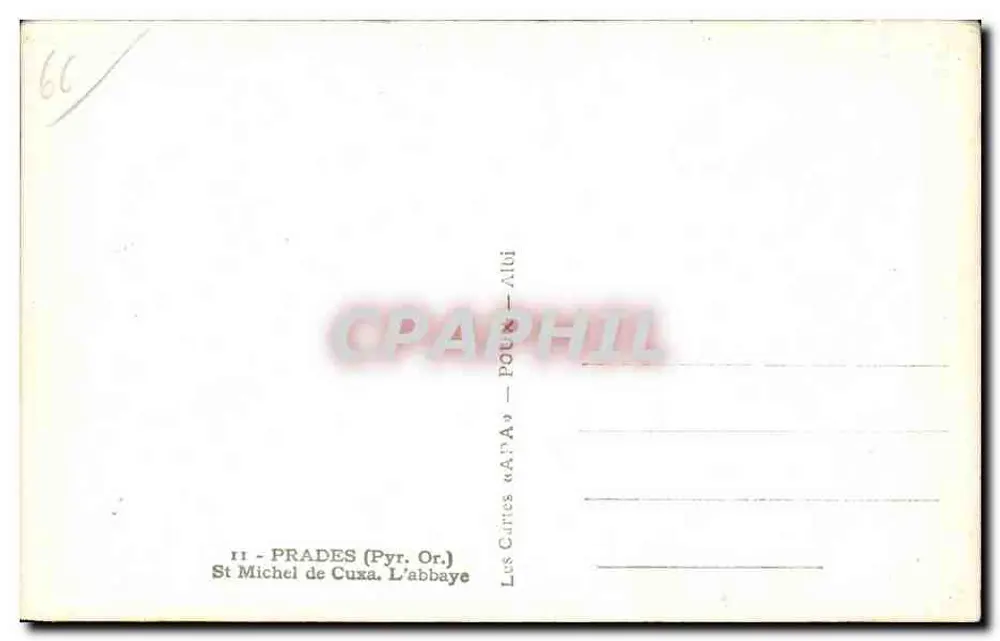 St Michel de Cuxa — A abadia — As Cartas «APA» — PRADES (Pyr. Or.) - Verso