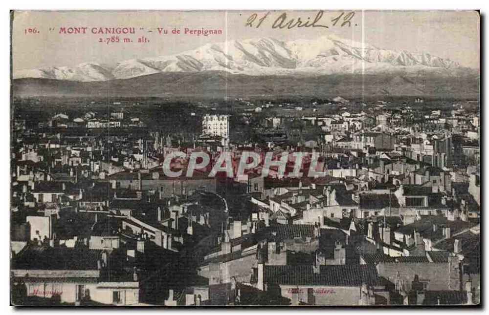 मॉंट कैनिगो — पेरपिग्नन से देखा गया — एडिटर मैं. कोलिडर्ज, संख्या 106 - आगे