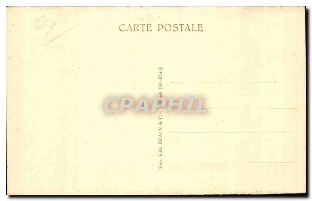 Le Hohwald — Vista Geral — Imp. Edit. BRAUN & Cie, Hinter-Rain (Ht.-Räin) - Verso