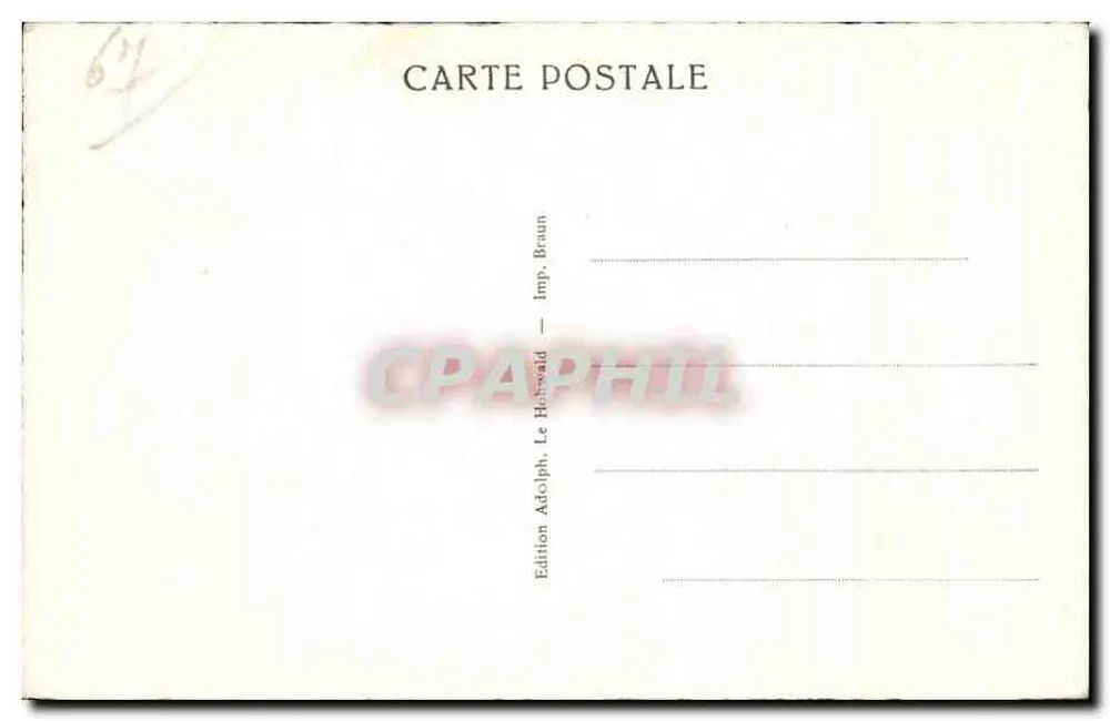 Le Hohwald — Ansicht zum Gedenkstein für die Toten — Edition Adolph Braun - Rückseite