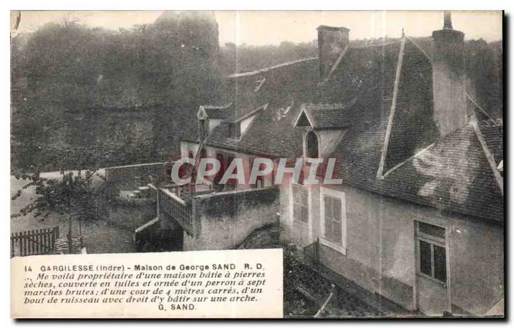 Gargilesse (Indre) — Casa de George Sand — R. Dorange, editor - Frente