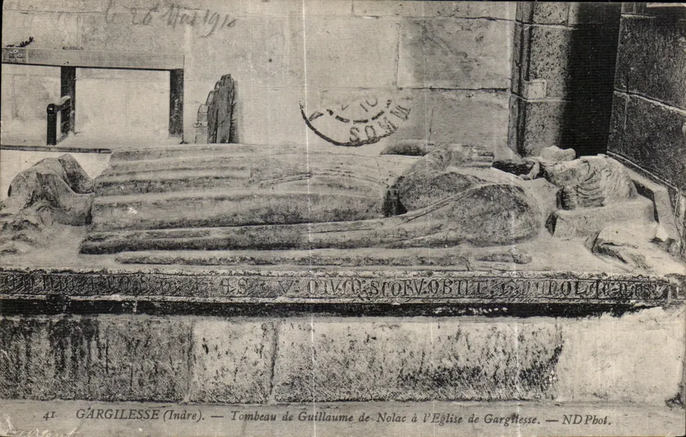 Gargilesse (Indre) — Grabmal von William de Nolac in der Kirche von Gargilesse — ND Pbot. - Vorderseite