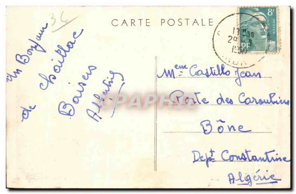 Arredores de CHAILLAC (Indre) — Castelo Guillaume — Coleção Baillargeat-Aupetit - Verso