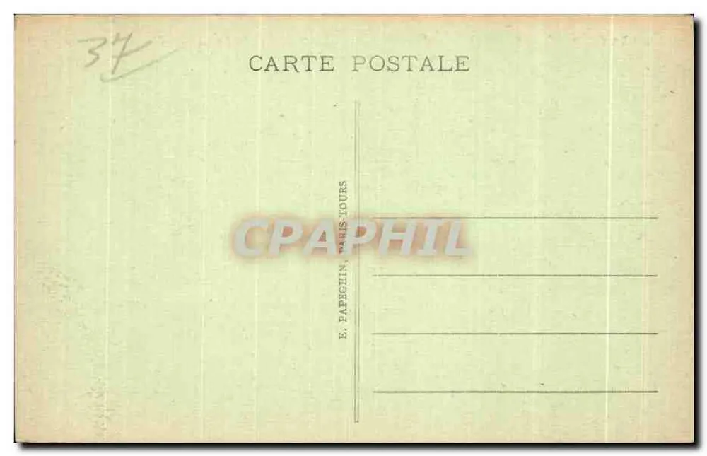 Azay-le-Rideau — Das nationale Schloss — Ostseite — E. Papechin, Paris-Tours - Rückseite