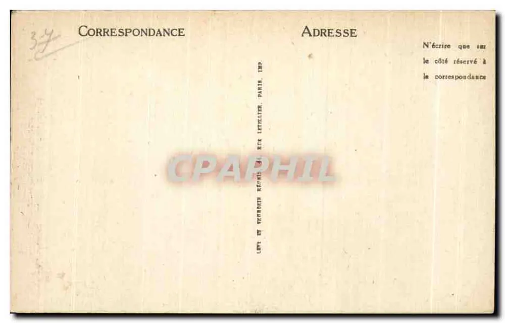 Cinq-Mars-la-Pile — Die Pile (M.H.) — Quadratische Ziegelmauer — Verlag: R. Lettelier, Paris - Rückseite
