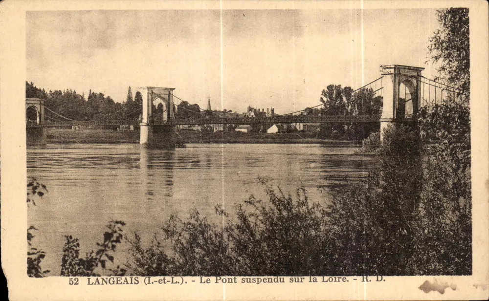 Langeais (Loire-et-Loire) — Der Hängebrücke über die Loire — R. D. - Vorderseite