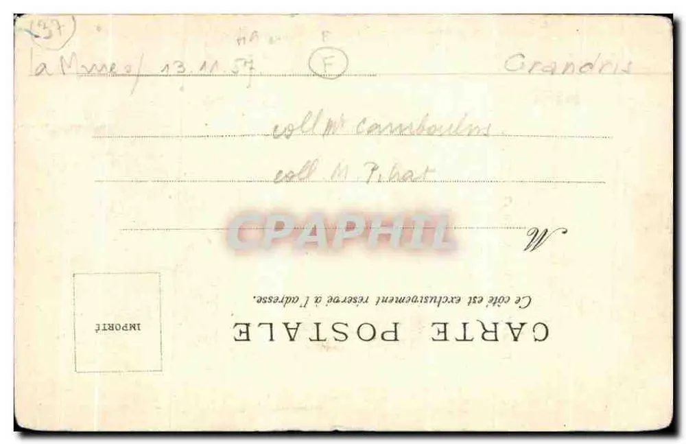 Langeais — A entrada do castelo — V.P. No. 884 - Verso