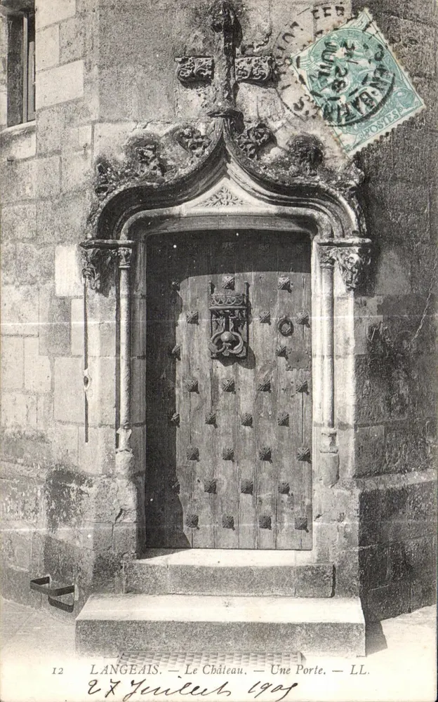 LANGEAIS — O Castelo — Uma Porta — LL. — N°12 - Frente