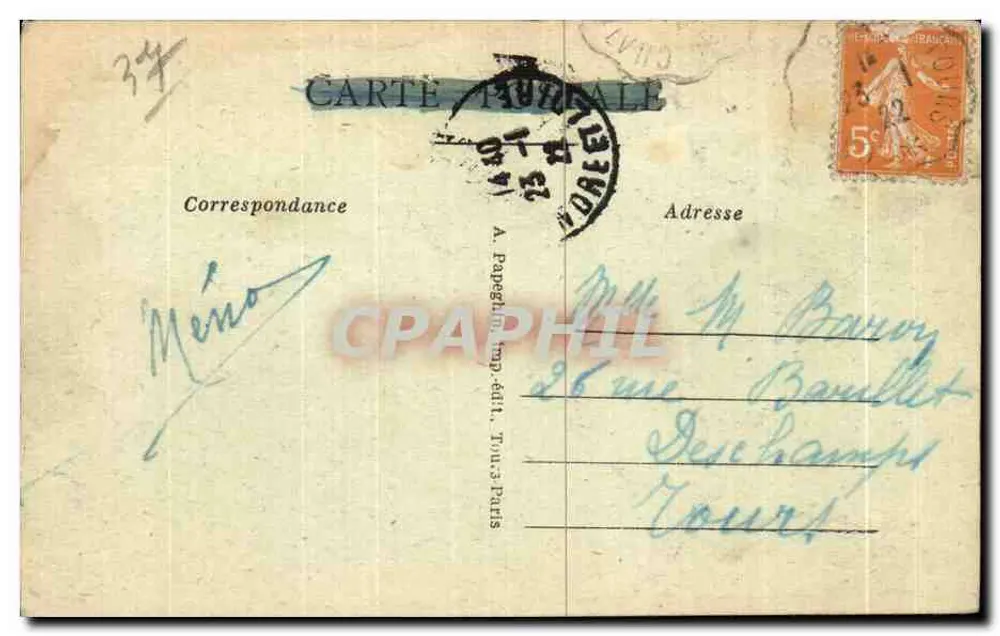 Loches (T.-et-L.) — Ufer der Indre — La Tour Saint-Antoine — A.P. - Rückseite